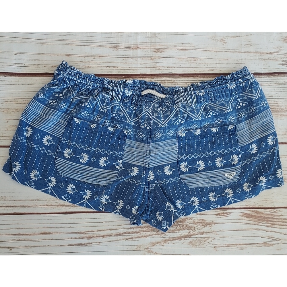 Roxy Oceanside Drawstring Linen Shorts | Size Lar… - image 5